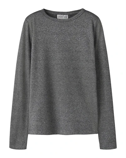 Name It - NKFNayla Langærmet Top - Black/Silver 